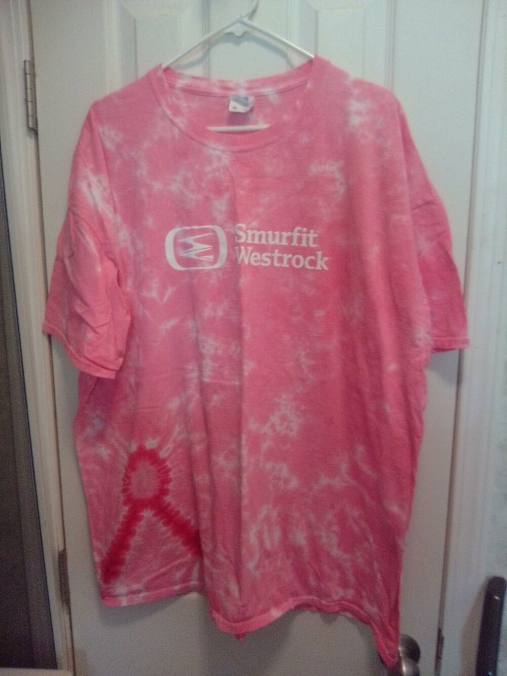 Pink Tie Dye T Shirt Breast Cancer Awareness Smurfit Westrock 3XL